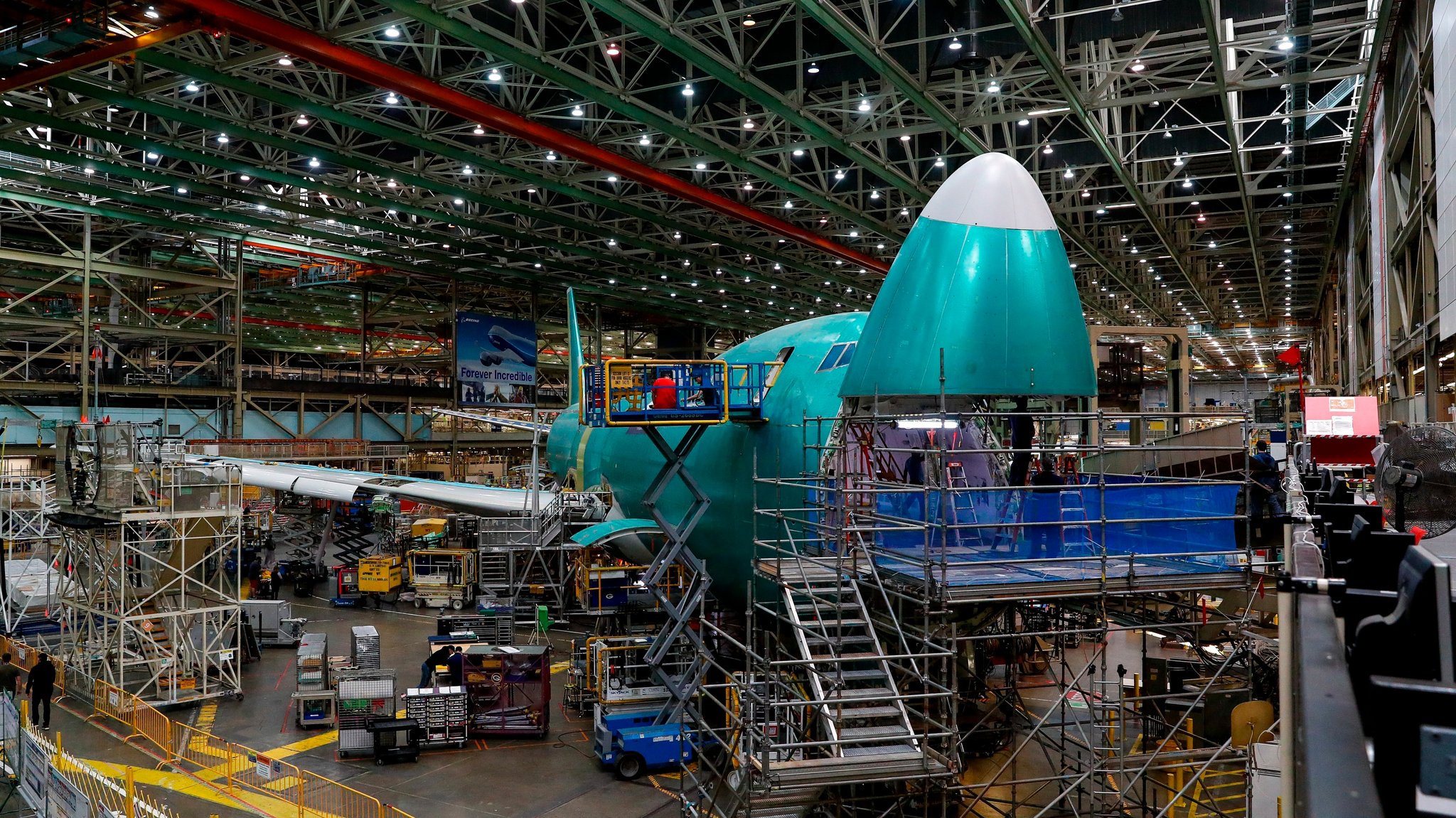 Montage der letzten 747 im Boeing-Werk-Everett