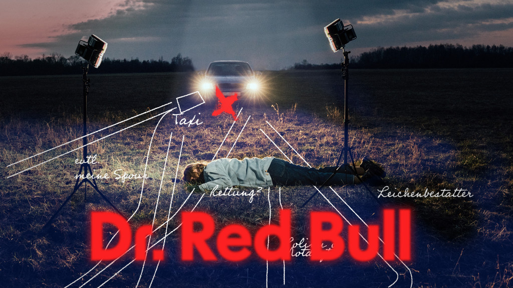 Cover der sechsteiligen Podcast Serie "Dr. Red Bull" 