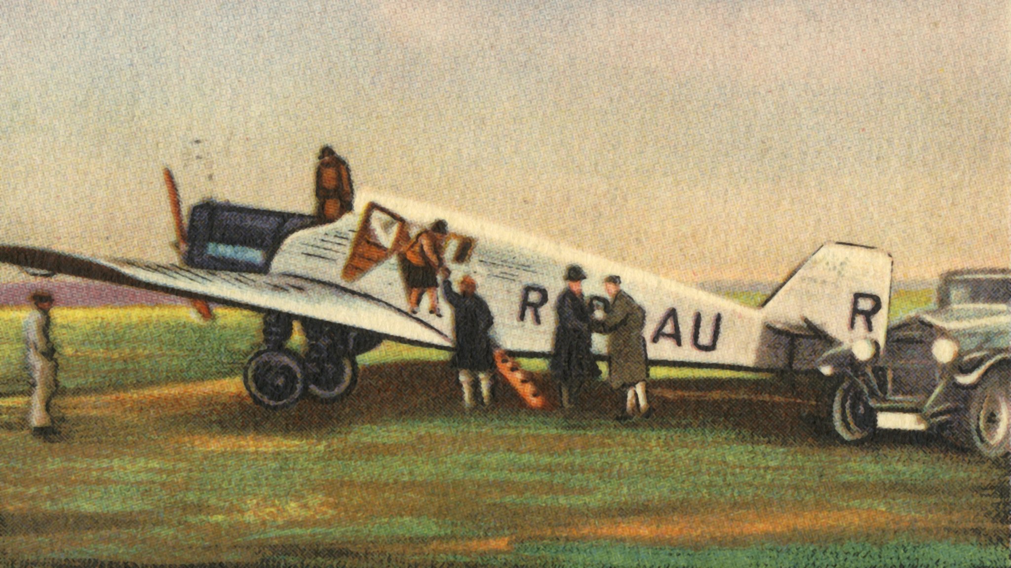 Die Junkers F 13 auf einem Zigarettensammelbild aus dem Jahr 1932