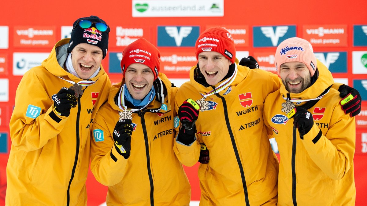 Krimi bei der Skiflug-WM: DSV-Quartett fliegt zu Bronze 