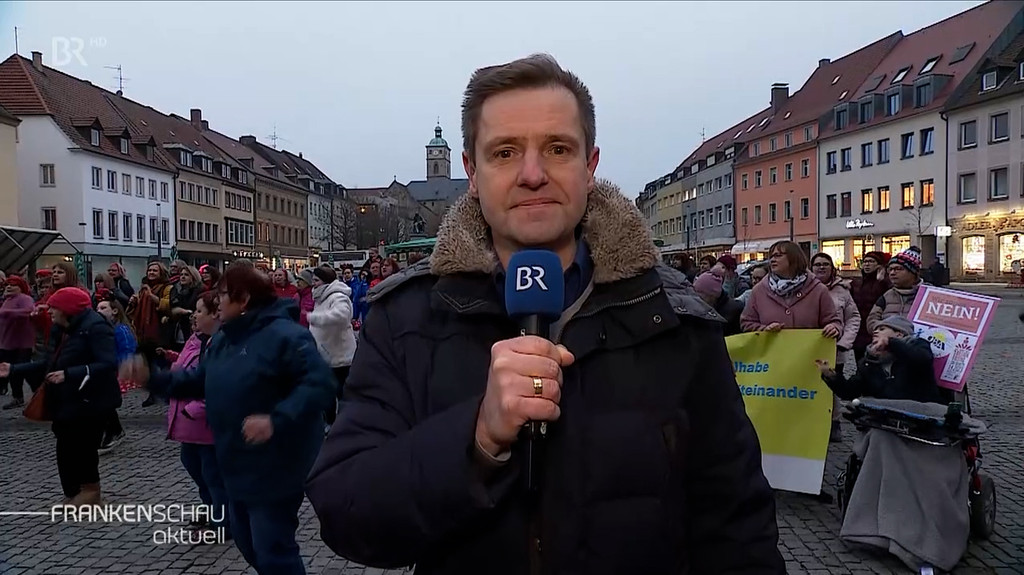 BR-Korrespondent Ralph Wege live in Schweinfurt.