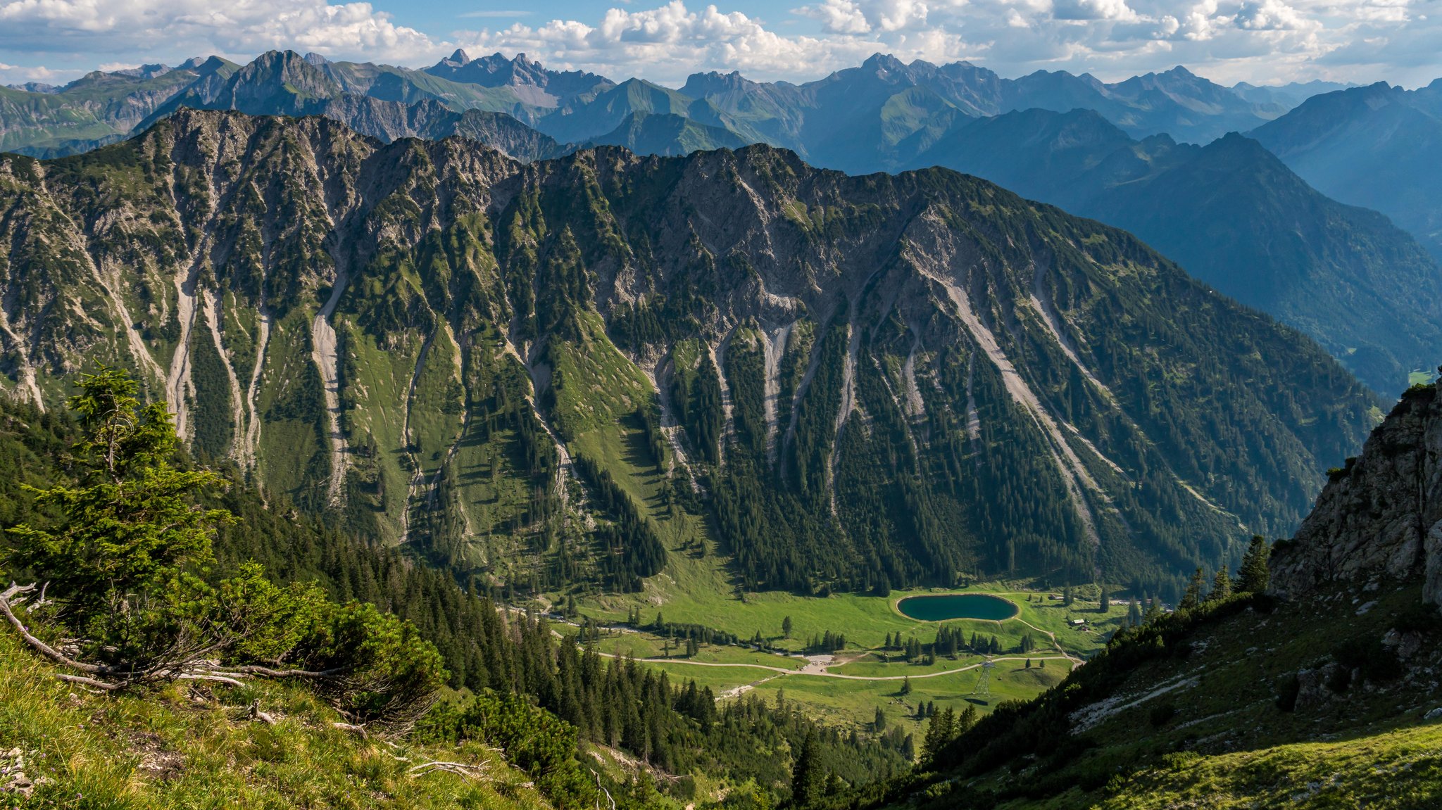 Entschenkopf, Rubihorn und der Gaisalpsee in den Allgäuer Hochalpen