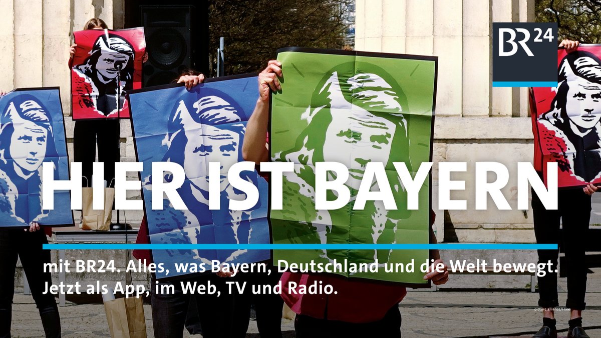 Hier ist Bayern: 100 jungen Menschen erinnern 100 Minuten an die Widerstandskämpferin Sophie Scholl. Sie wäre 100 geworden.