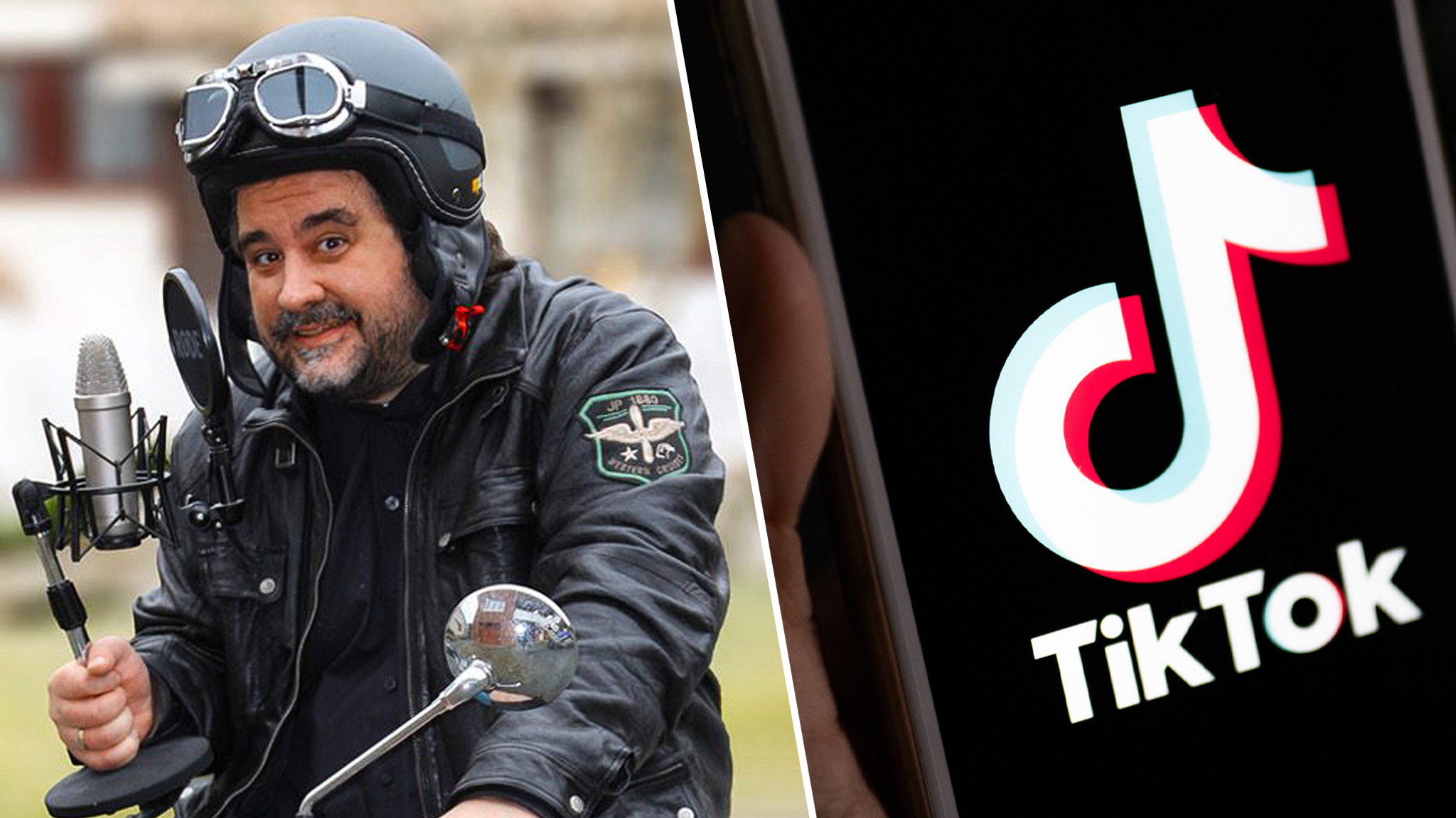 Jens Wendland und TikTok. | Bild: Collage: BR / Bildrechte links: Jens Wendland, rechts: dpa-Bildfunk/Monika Skolimowska Jens Wendland und TikTok.