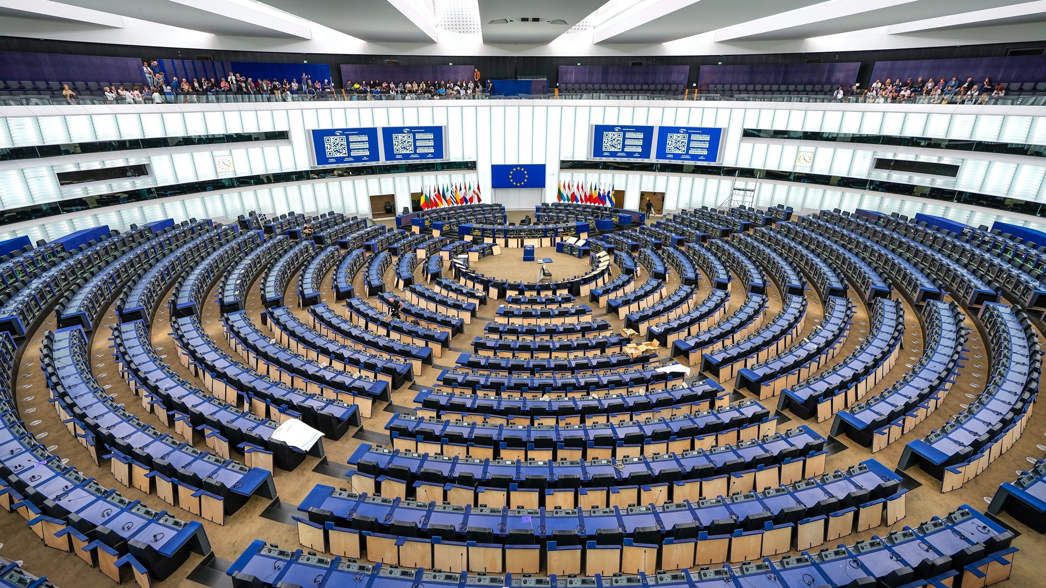 Blick in den Plenarsaal des Europaparlaments.