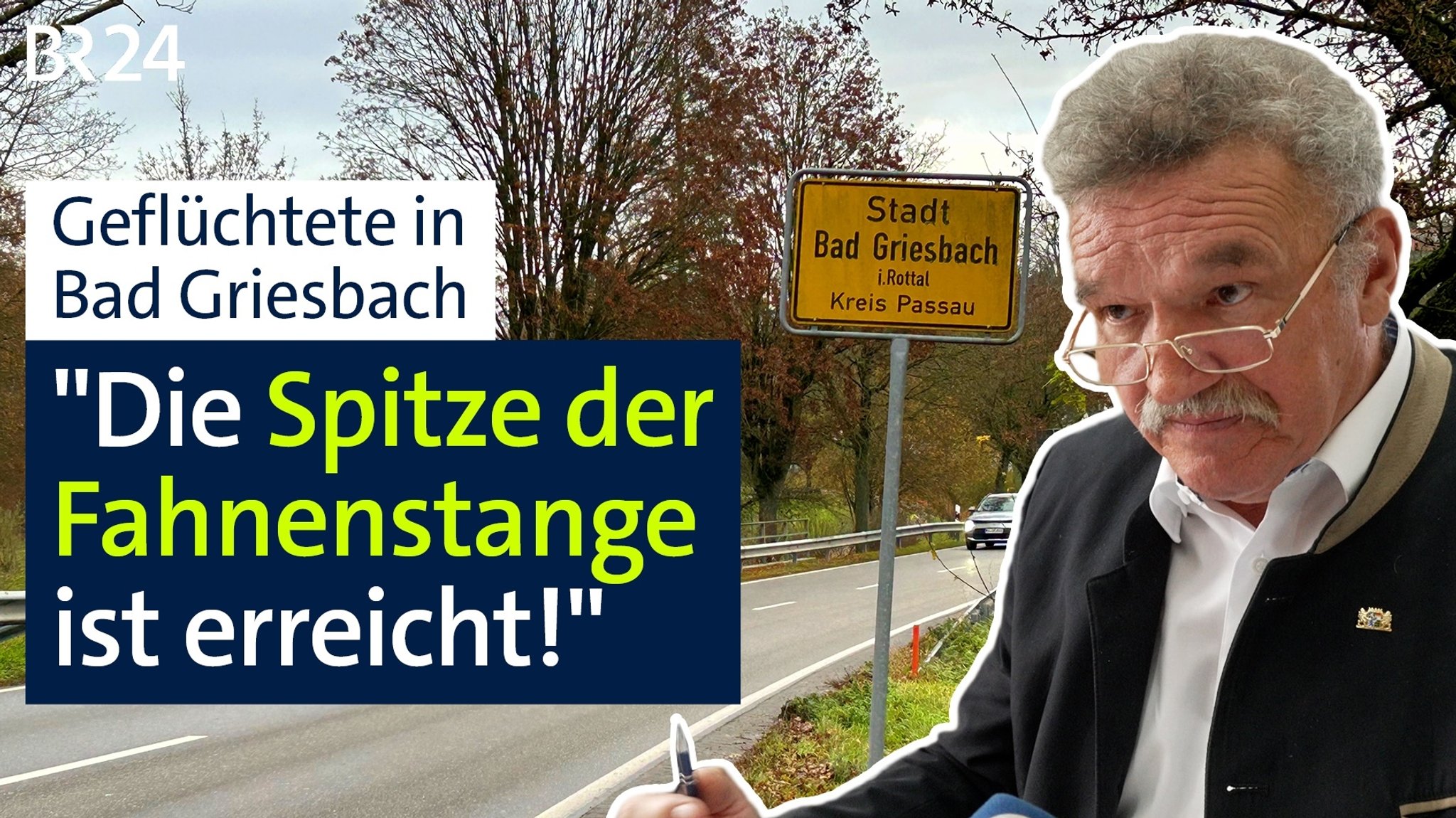 (Symbolbild) Die Ortseinfahrt von Bad Griesbach mit Bürgermeister Jürgen Fundke.