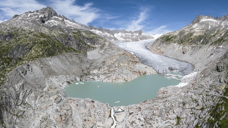 10.08.2024: Rhonegletscher, Talgletscher im Quellgebiet der Rhone in den Schweizer Alpen | Bild: picture alliance / imageBROKER | Arnulf Hettrich 10.08.2024: Rhonegletscher, Talgletscher im Quellgebiet der Rhone in den Schweizer Alpen