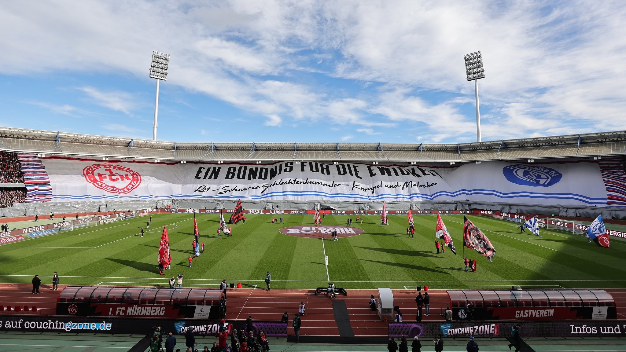 Choreografie im Max-Morlock-Stadion