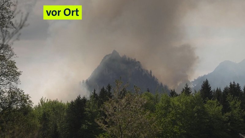 Brand am Saurüsselkopf | Bild: dpa-Bildfunk/Gabriel Neumayr; "vor Ort"-Label/BR Brand am Saurüsselkopf