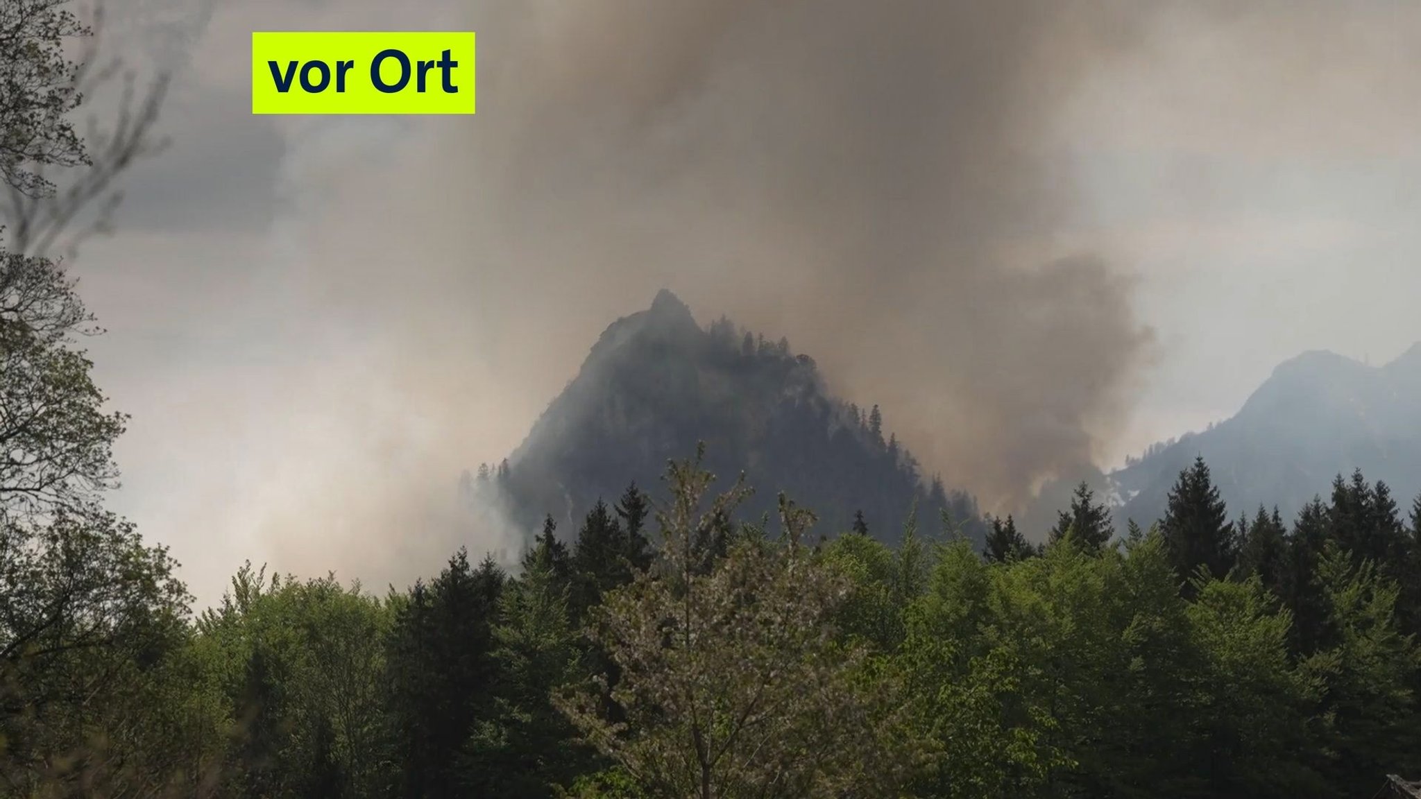 Brand am Saurüsselkopf | Bild: dpa-Bildfunk/Gabriel Neumayr; "vor Ort"-Label/BR Brand am Saurüsselkopf