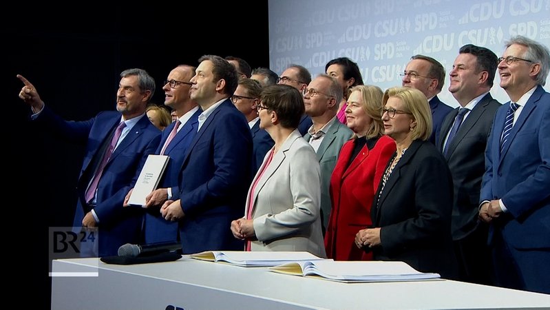 Im Video: Schwarz-rote Koalition besiegelt | Bild: BR Im Video: Schwarz-rote Koalition besiegelt