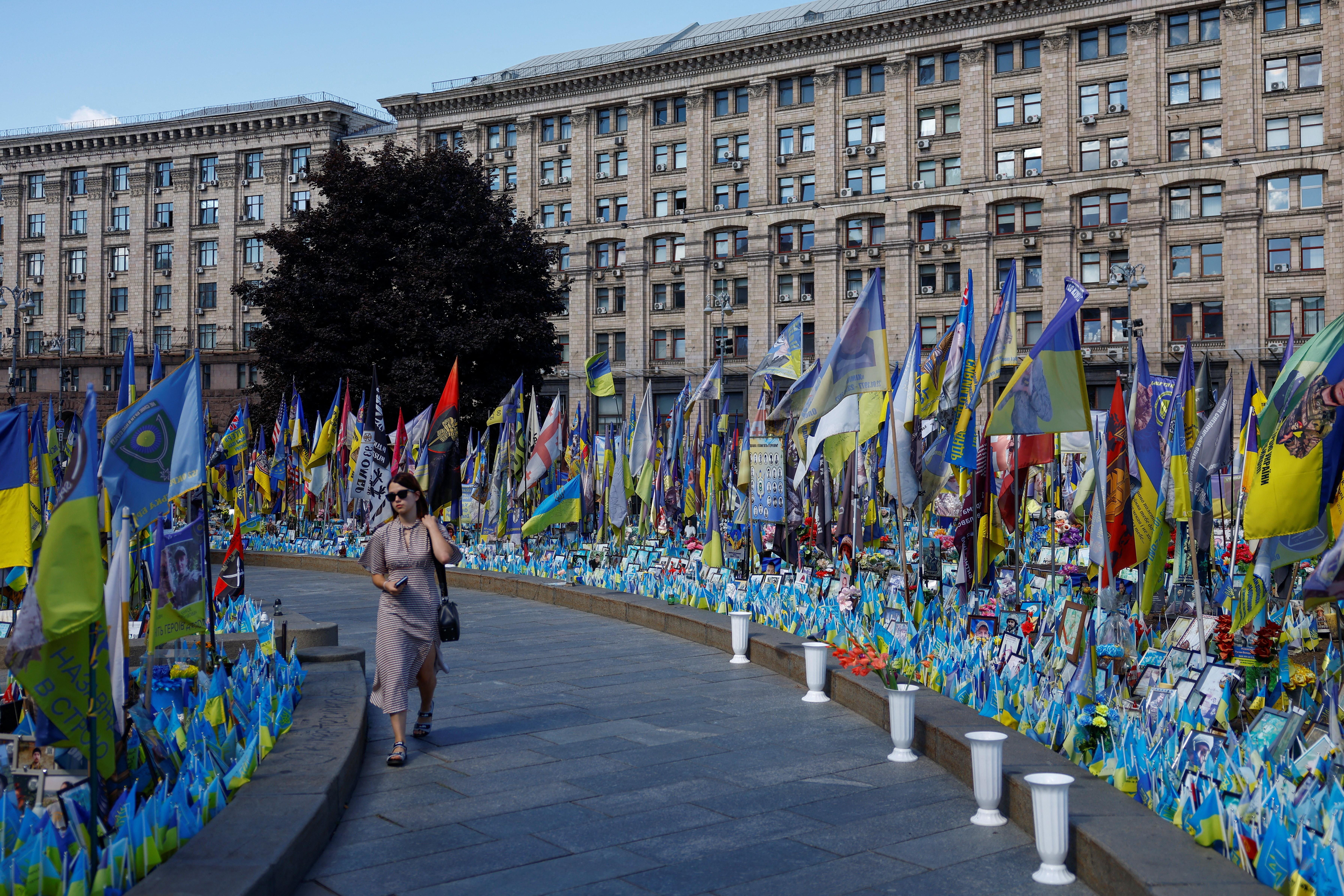 Gedenken in Kiew am Unabhängigkeitstag