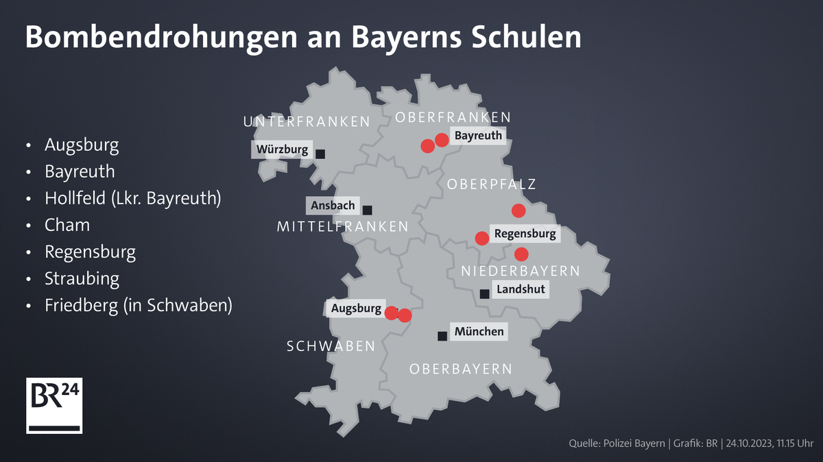 Bombendrohungen an Bayerns Schulen