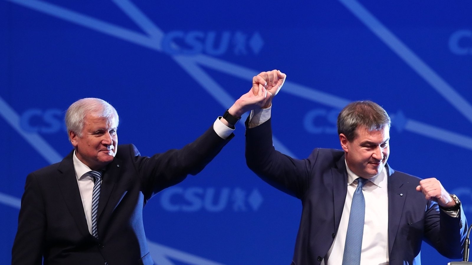 Horst Seehofer und Markus Söder beim CSU-Parteitag in Nürnberg