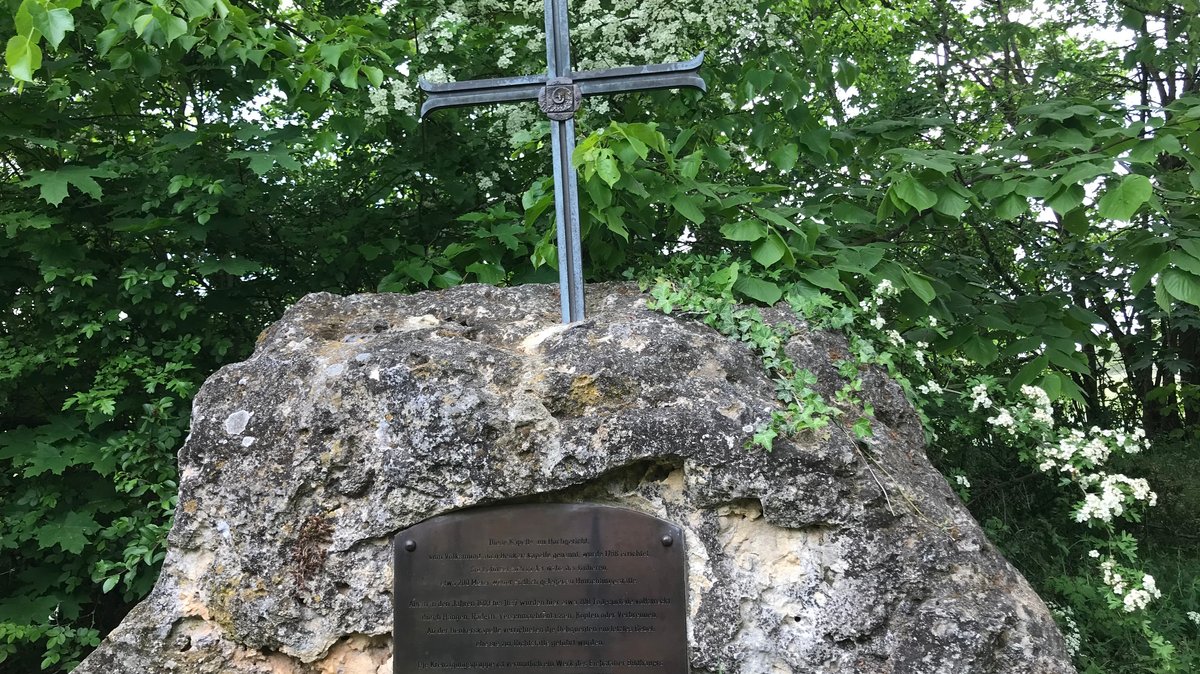 Gedenkstein auf dem Galgenberg.