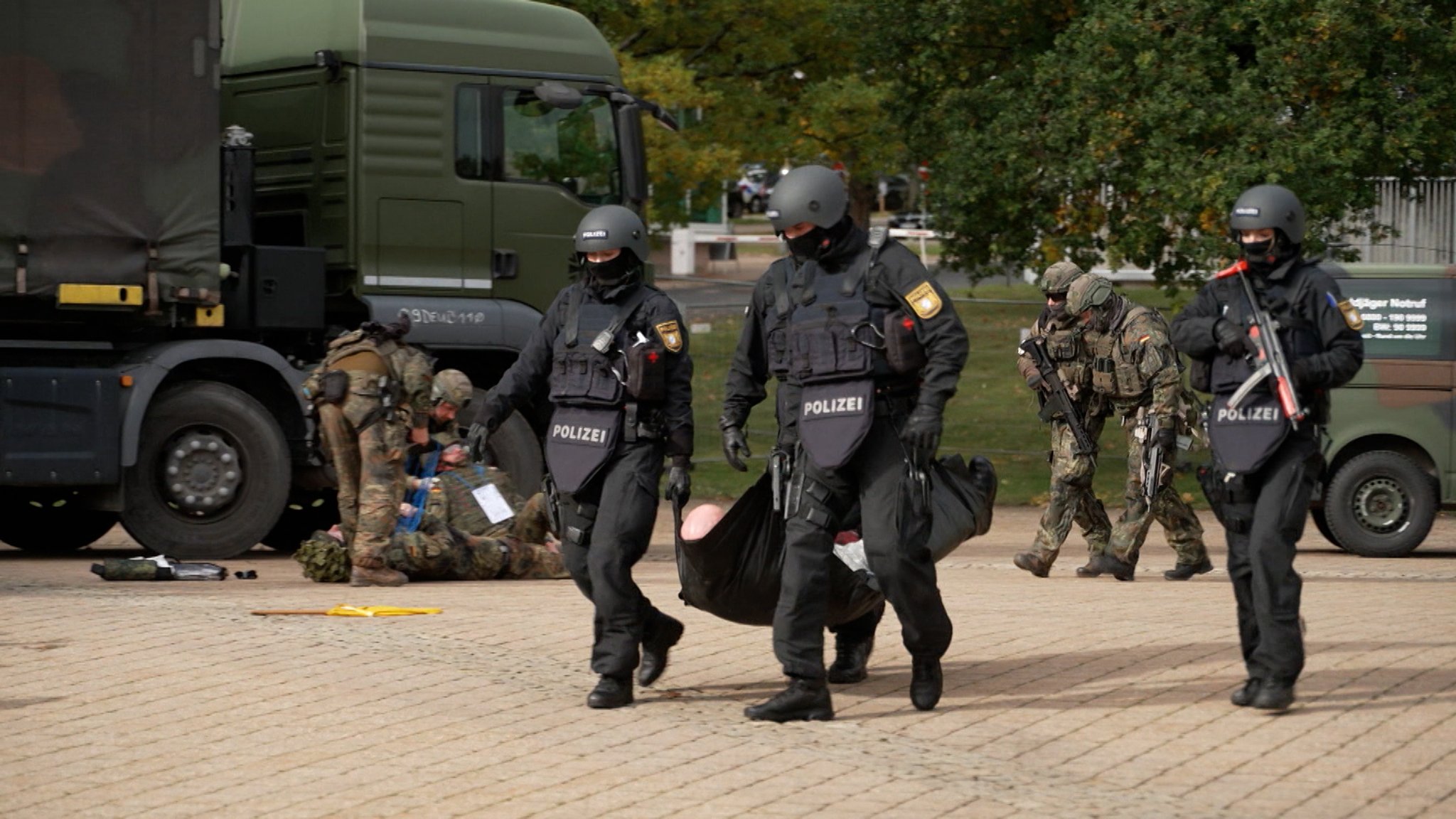 Polizei und die Bundeswehr trainierten gemeinsam Terror-Szenarien