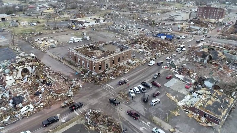 Zerstörungen in Mayfield/Kentucky