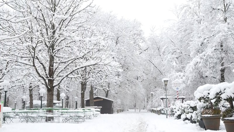 Schnee-bedeckte Straße | Bild: Bayerischer Rundfunk 2026 Schnee-bedeckte Straße