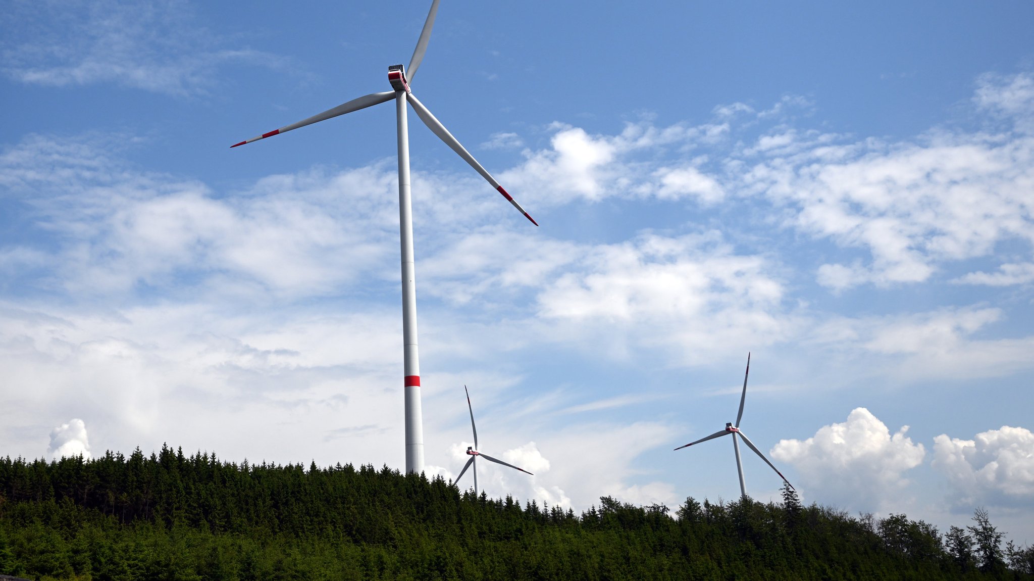 Windräder im nordrhein-westfälischen Bad Berleburg.