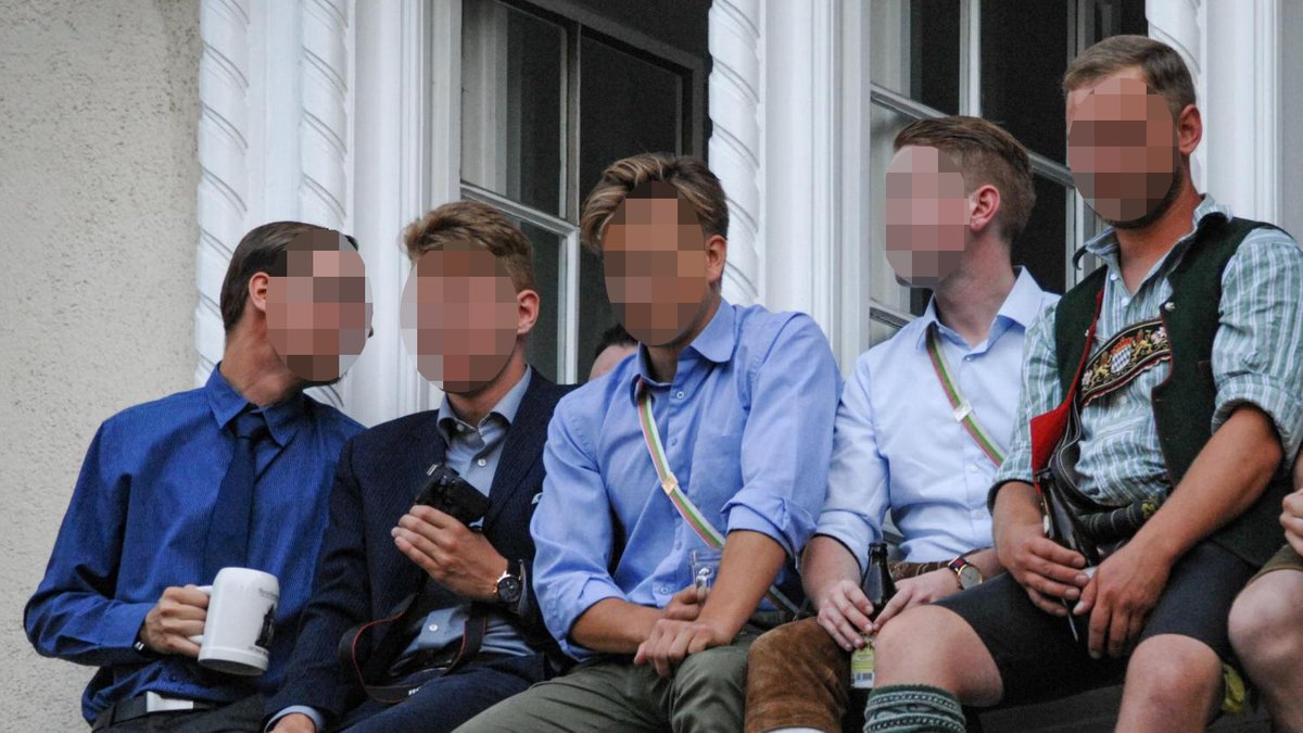 Burschenschaftler der Danubia, darunter der heutige Rechtsreferendar am Landgericht Passau.