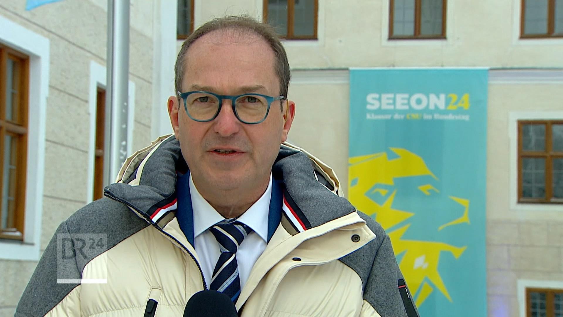 CSU-Landesgruppenchef Alexander Dobrindt im BR24-Interview