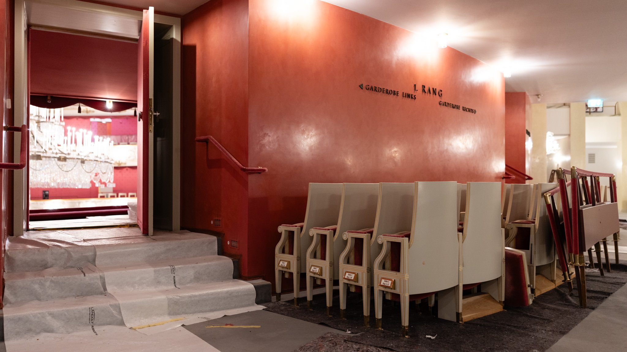 Bauarbeiten während der Teilsanierung in der Staatsoper in München 