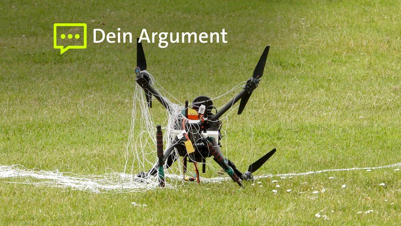 Drohnenabwehr mit Fangnetzen: Vorstellung eines Abwehrsystems, das Drohnen vom Himmel holt (Archivbild von Juni 2024). | Bild: picture alliance / ABBfoto | - Drohnenabwehr mit Fangnetzen: Vorstellung eines Abwehrsystems, das Drohnen vom Himmel holt (Archivbild von Juni 2024).