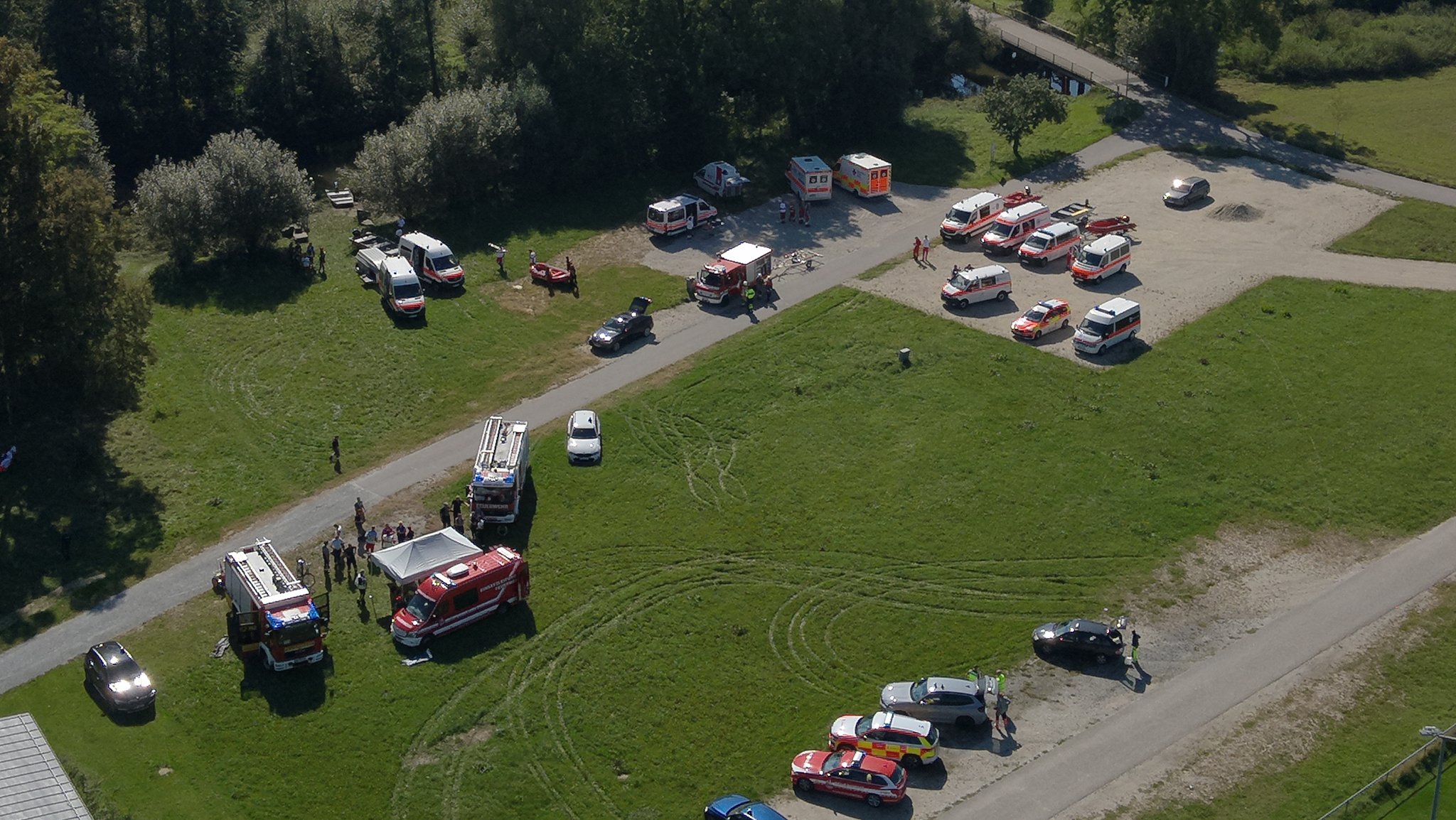 Großeinsatz vom 22.09. am Eisbach in Marklkofen