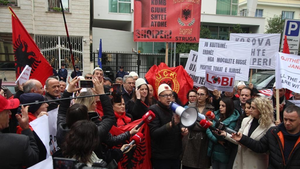 Demo in Tirana / Albanien am 27.12.2022.