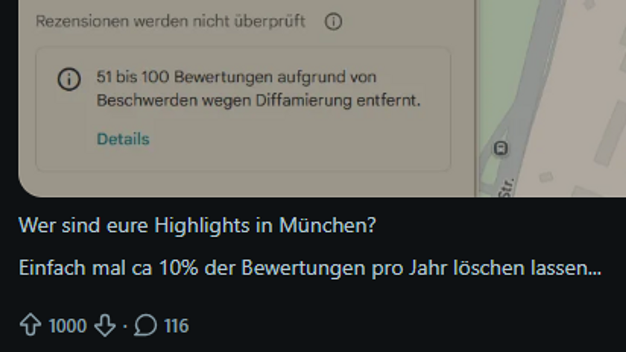 Ein Screenshot eines Reddit-Eintrages.