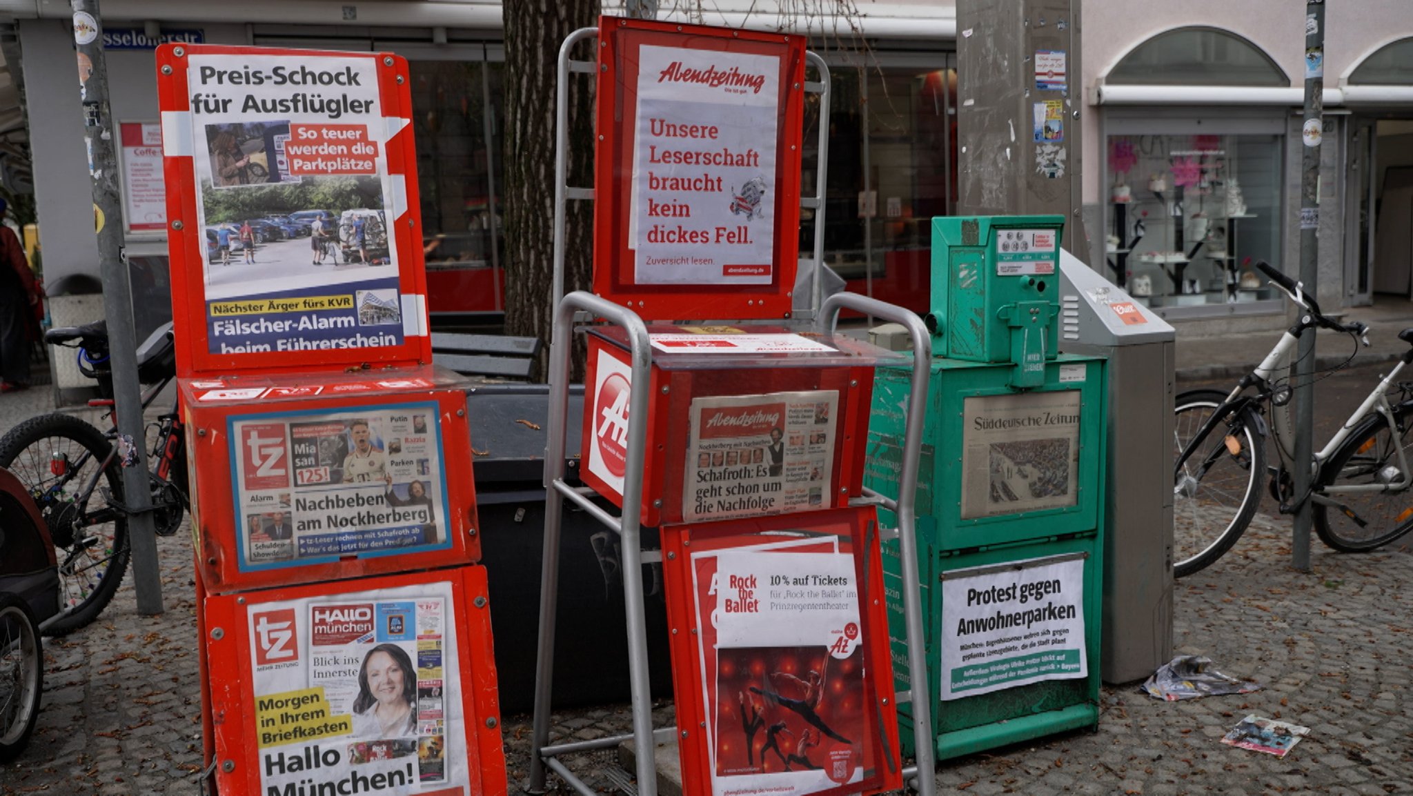 Zeitungsverkaufsboxen in München