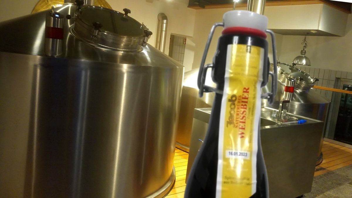 Kessel der Brauerei Jacob: Bei der Flaschenabfüllung wird Kohlensäure gebraucht