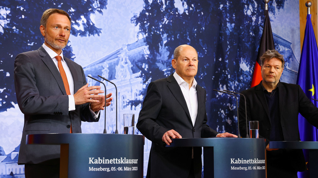 Christian Lindner, Olaf Scholz und Robert Habeck (v.l.)