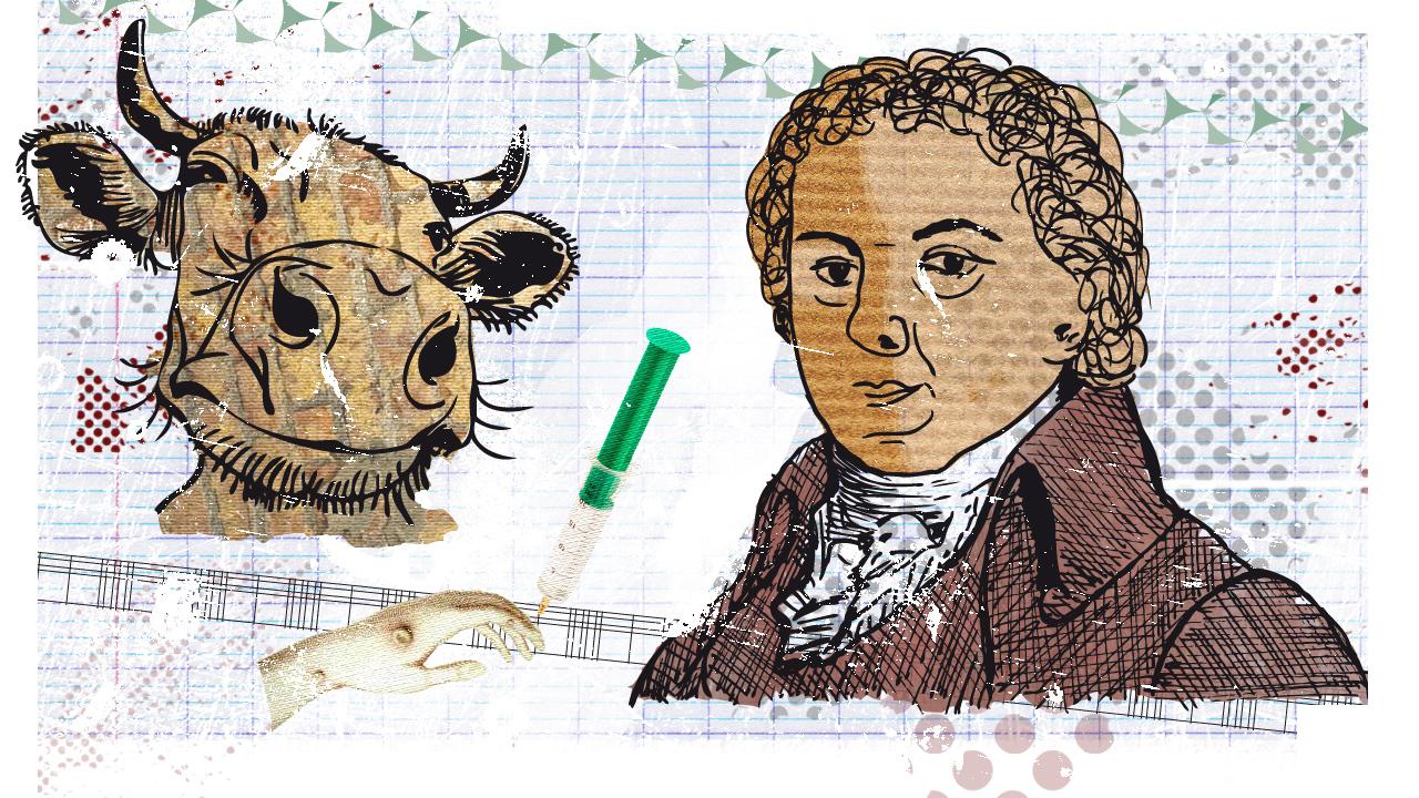 Illustration des Kalenderblatts: Pockenimpfung wird Pflicht in Bayern