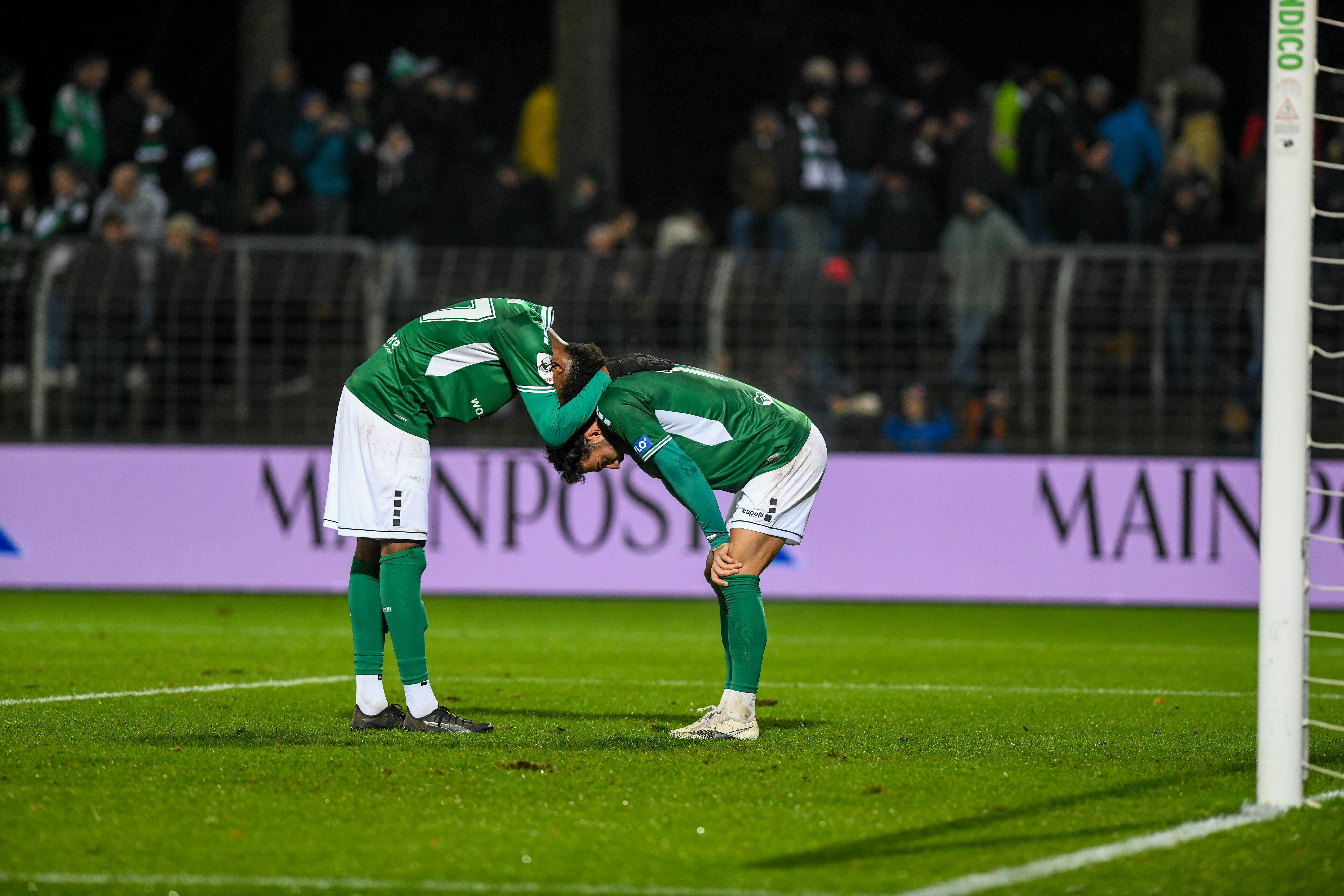 Enttäuschte Schweinfurter Spieler