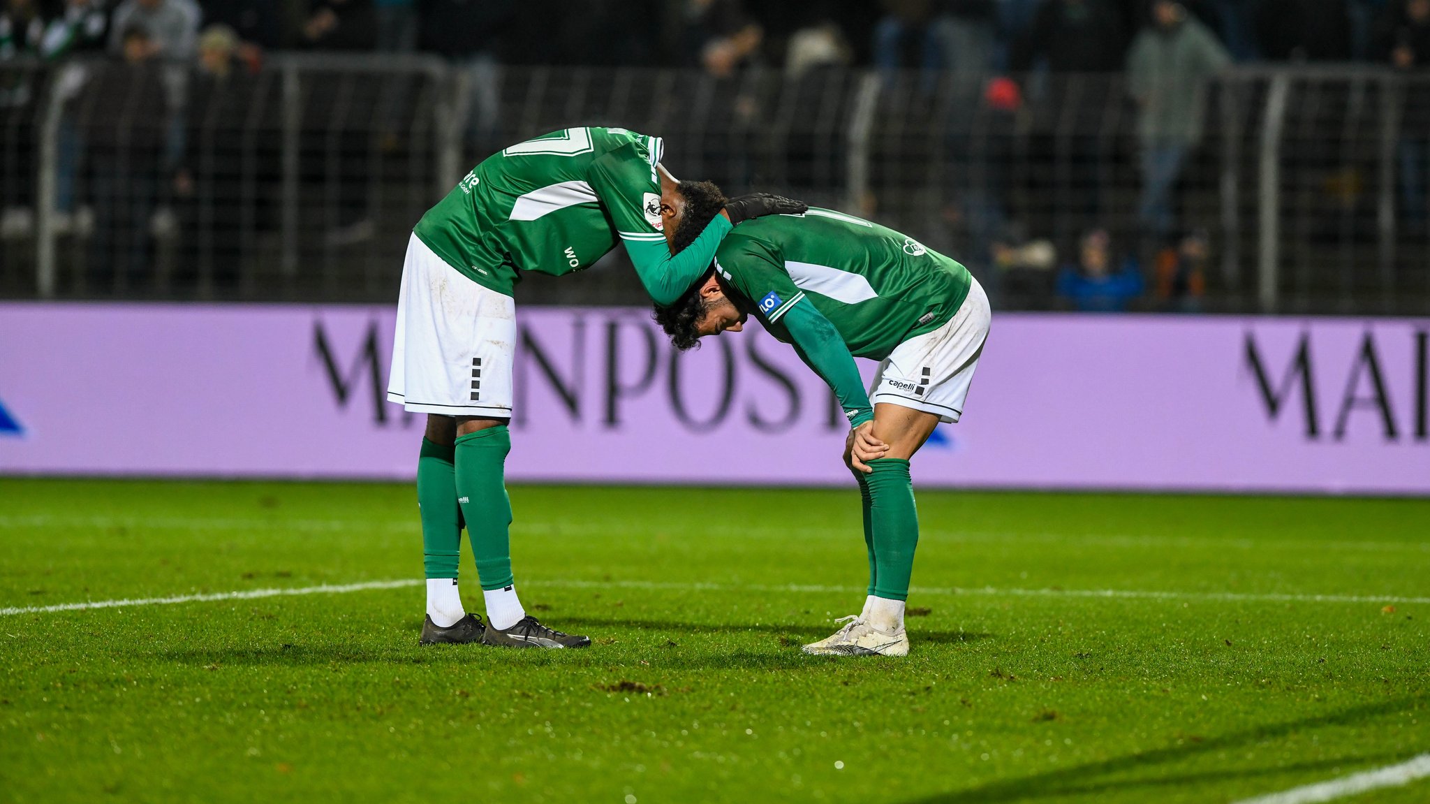 Enttäuschte Schweinfurter Spieler