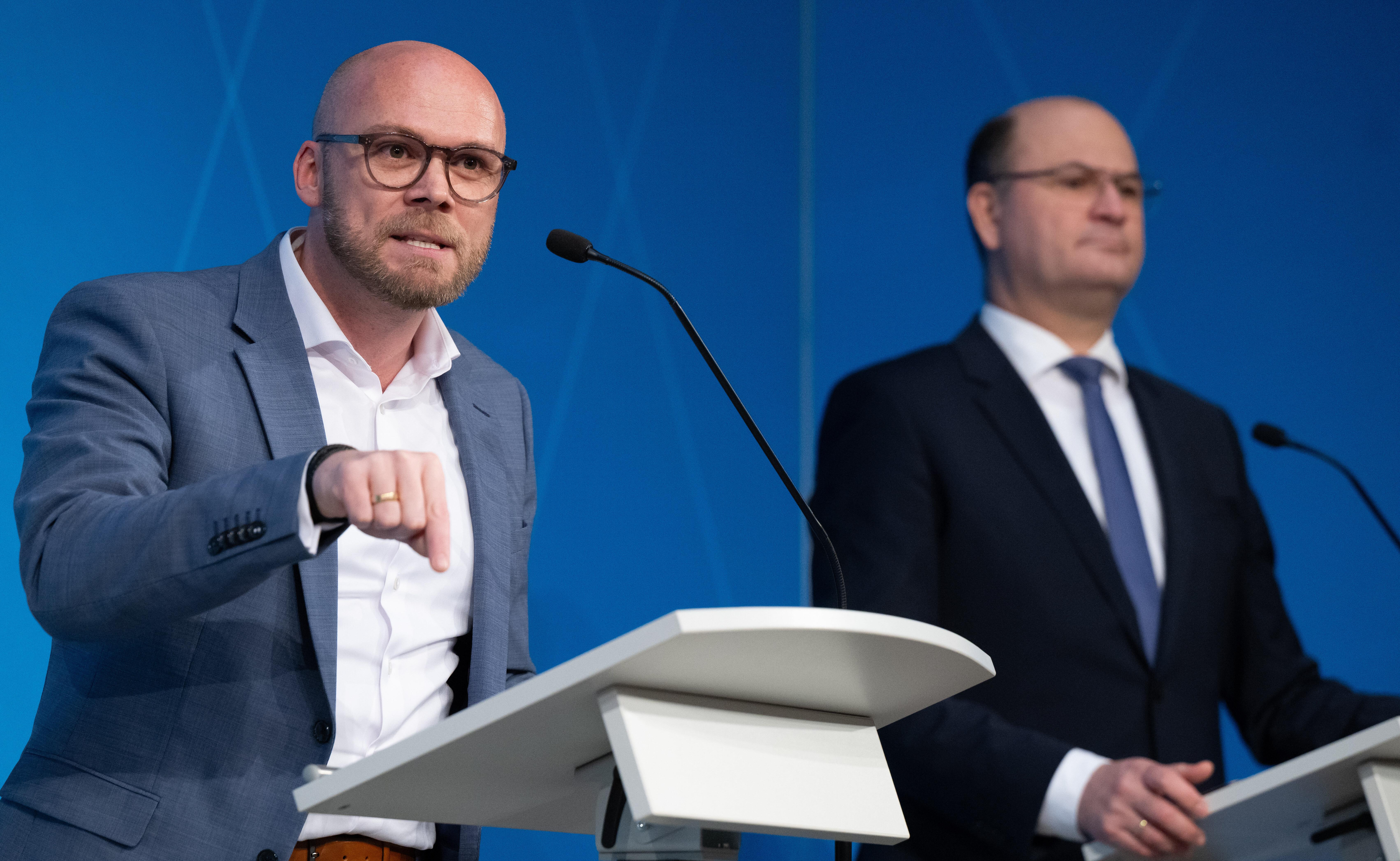 Die Minister Fabian Mehring und Albert Füracker 