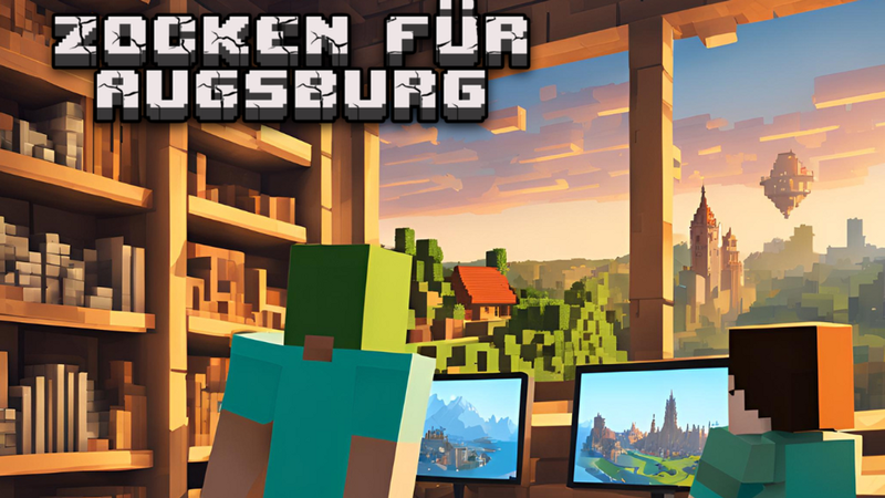 Augsburg gebaut aus Klötzchen, angelehnt an das Computerspiel "Minecraft". Der Stadtjugendring lädt Jugendliche bei ein, ihre Visionen für Augsburg in einem Computerspiel zu entwickeln. | Bild: SJR Augsburg Augsburg gebaut aus Klötzchen, angelehnt an das Computerspiel "Minecraft". Der Stadtjugendring lädt Jugendliche bei ein, ihre Visionen für Augsburg in einem Computerspiel zu entwickeln.