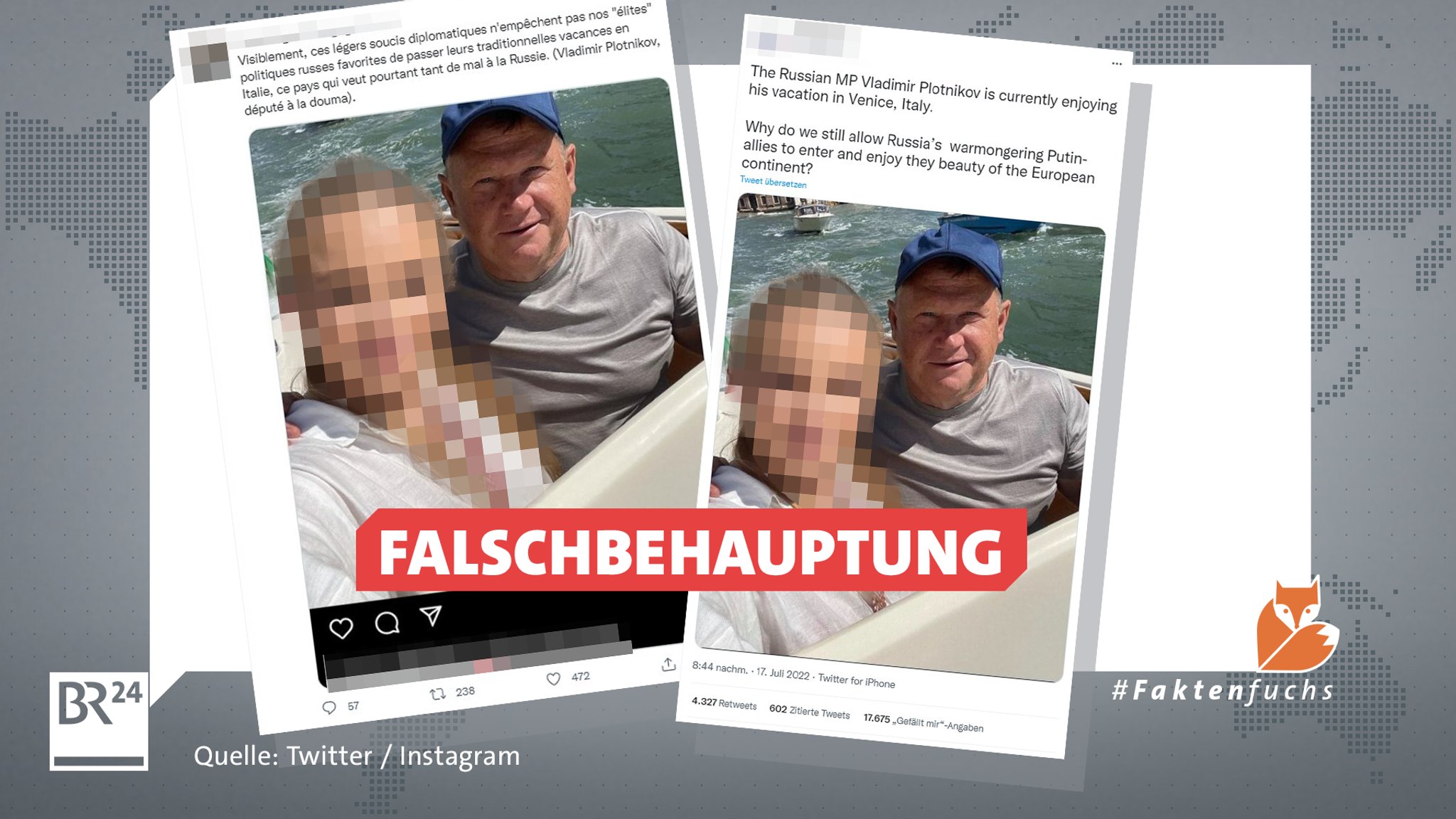 Auf Twitter bekommen die Posts viel Aufmerksamkeit. Die Behauptung, dass es sich um einen sanktionierten Politiker handelt, ist jedoch falsch.