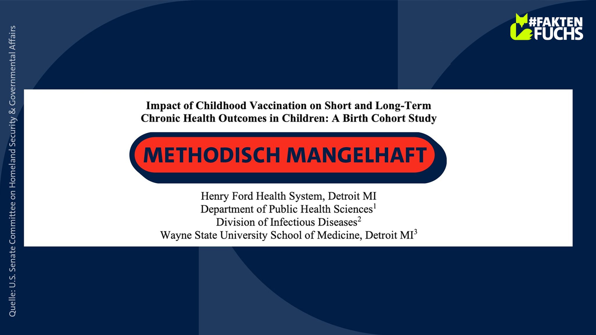Eine methodisch mangelhafte "Studie" wird als vermeintlich unterdrückte Forschungsarbeit verbreitet.