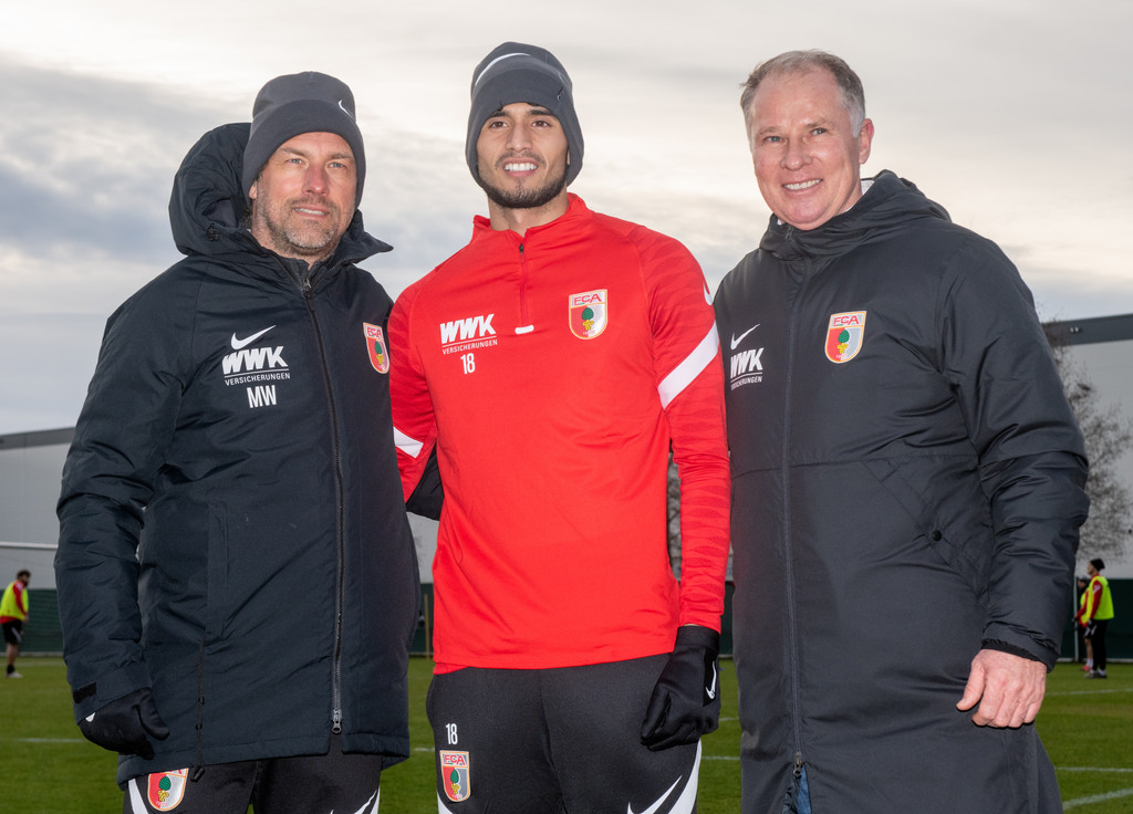 Viele glückliche Gesichter beim FCA: Markus Weinzierl, Ricardo Pepi und Stefan Reuter.