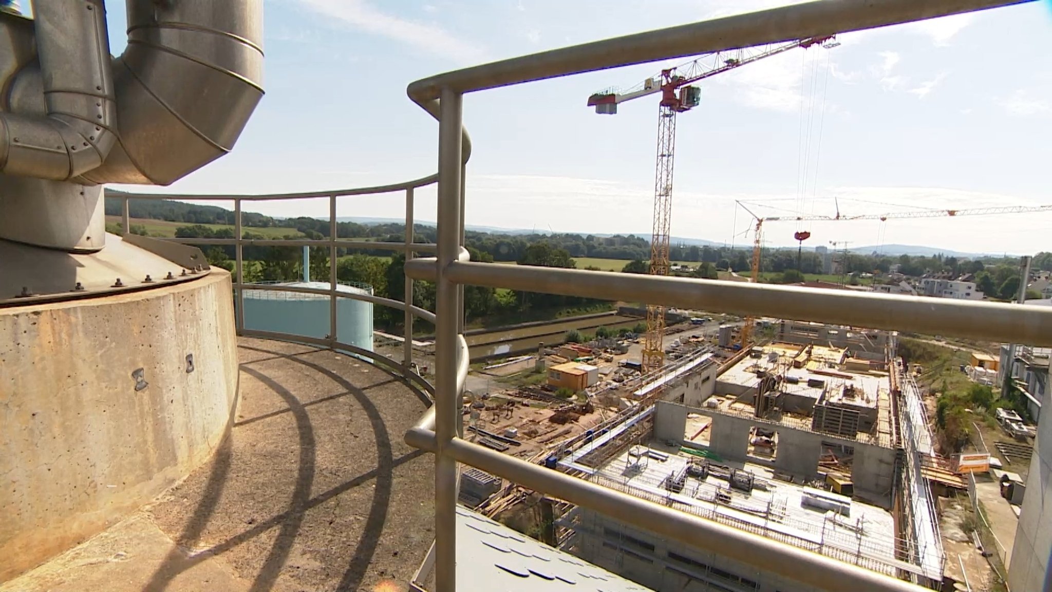 Die Baustelle am Bayreuther Klärwerk.