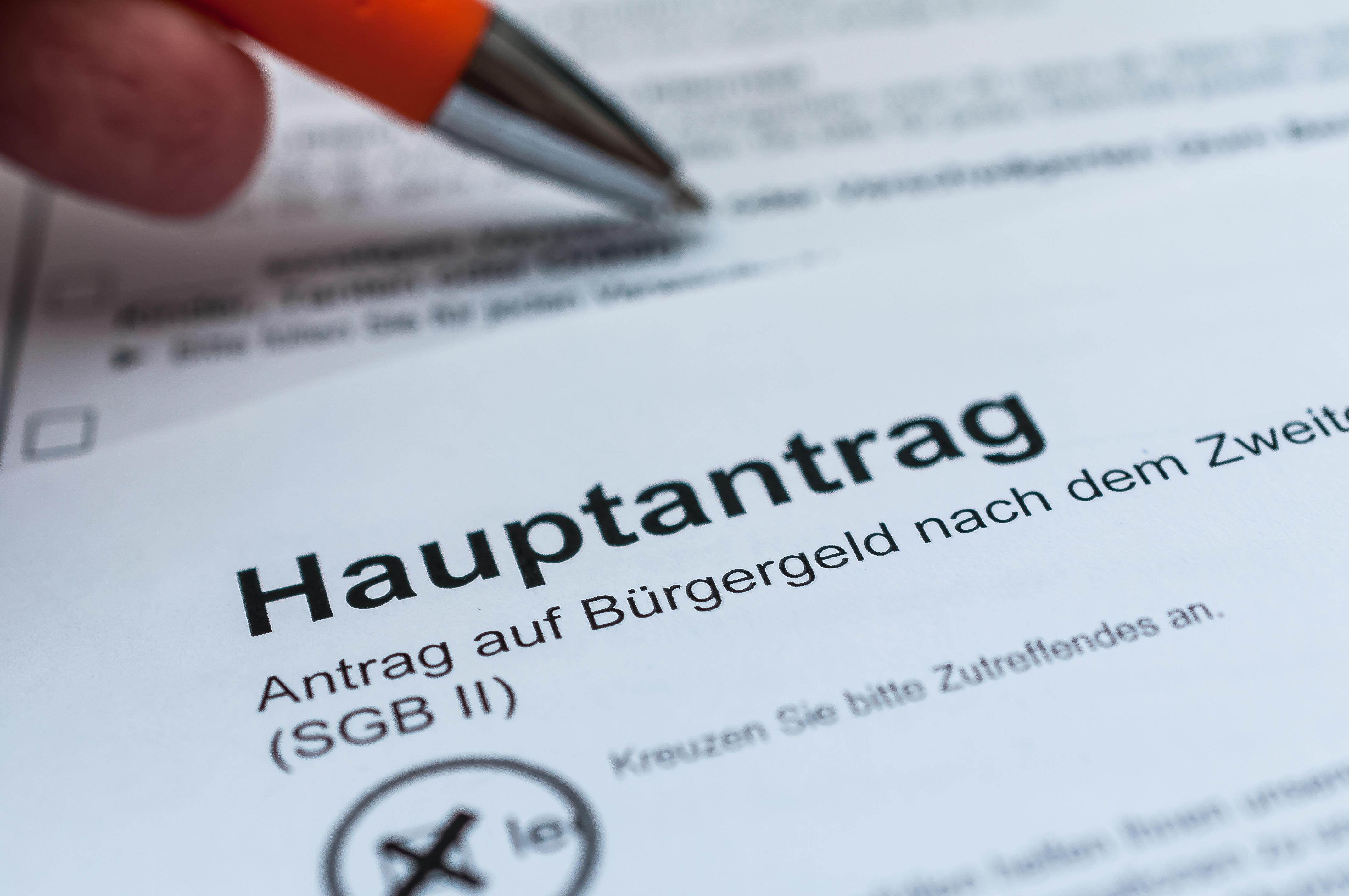 Symbolbild: Antrag auf Bürgergeld.