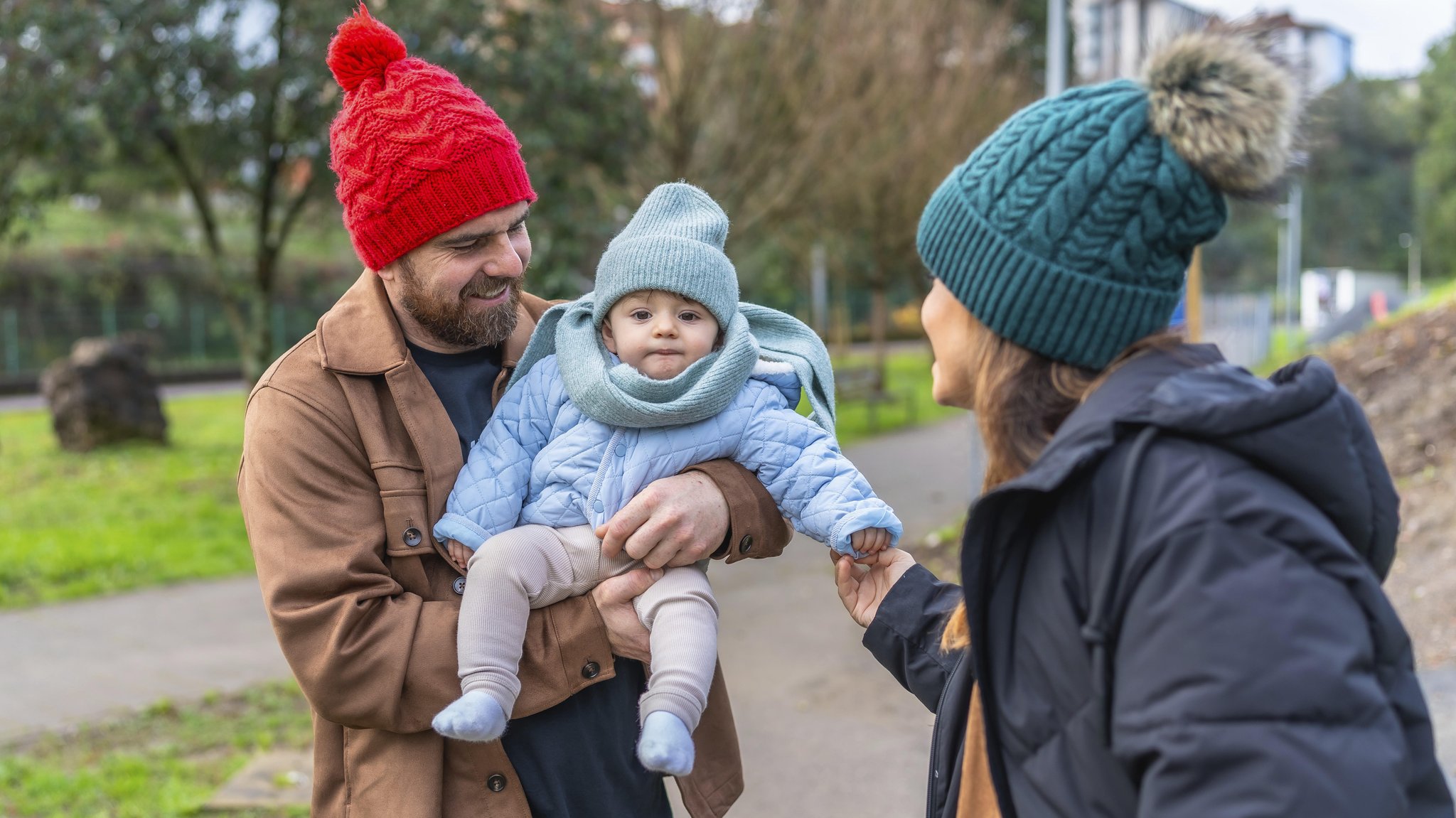 Junge Familie mit Baby