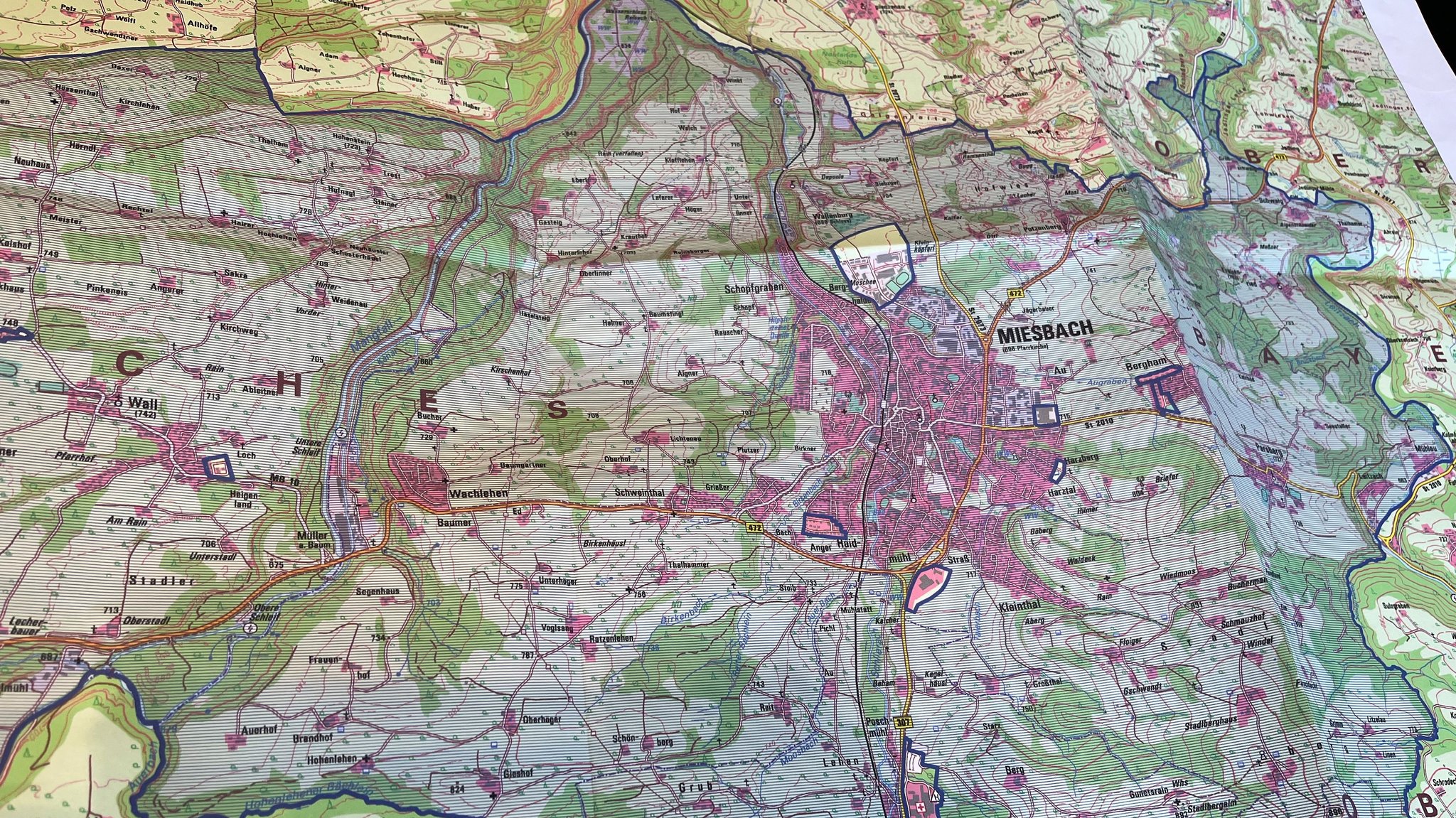 Die Stadt Miesbach - nach alter Verordnung mitten im Landschaftsschutzgebiet