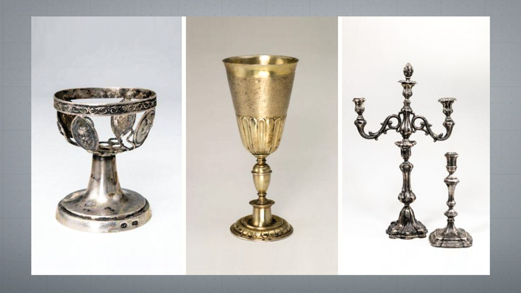Silberobjekte aus dem Bestand des Bayerischen Nationalmuseums | Bild: Bayerisches Nationalmuseum / Montage: BR Silberobjekte aus dem Bestand des Bayerischen Nationalmuseums