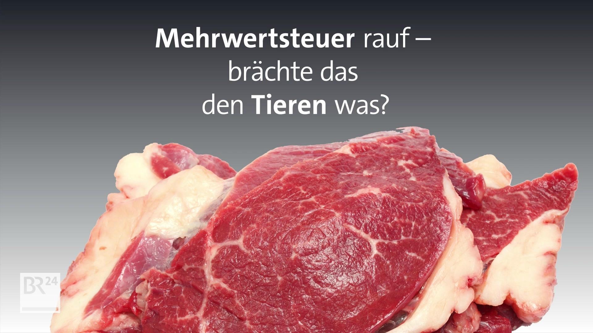 Zur Debatte über einen höheren Mehrwertsteuersatz für Fleisch | Bild:BR24
