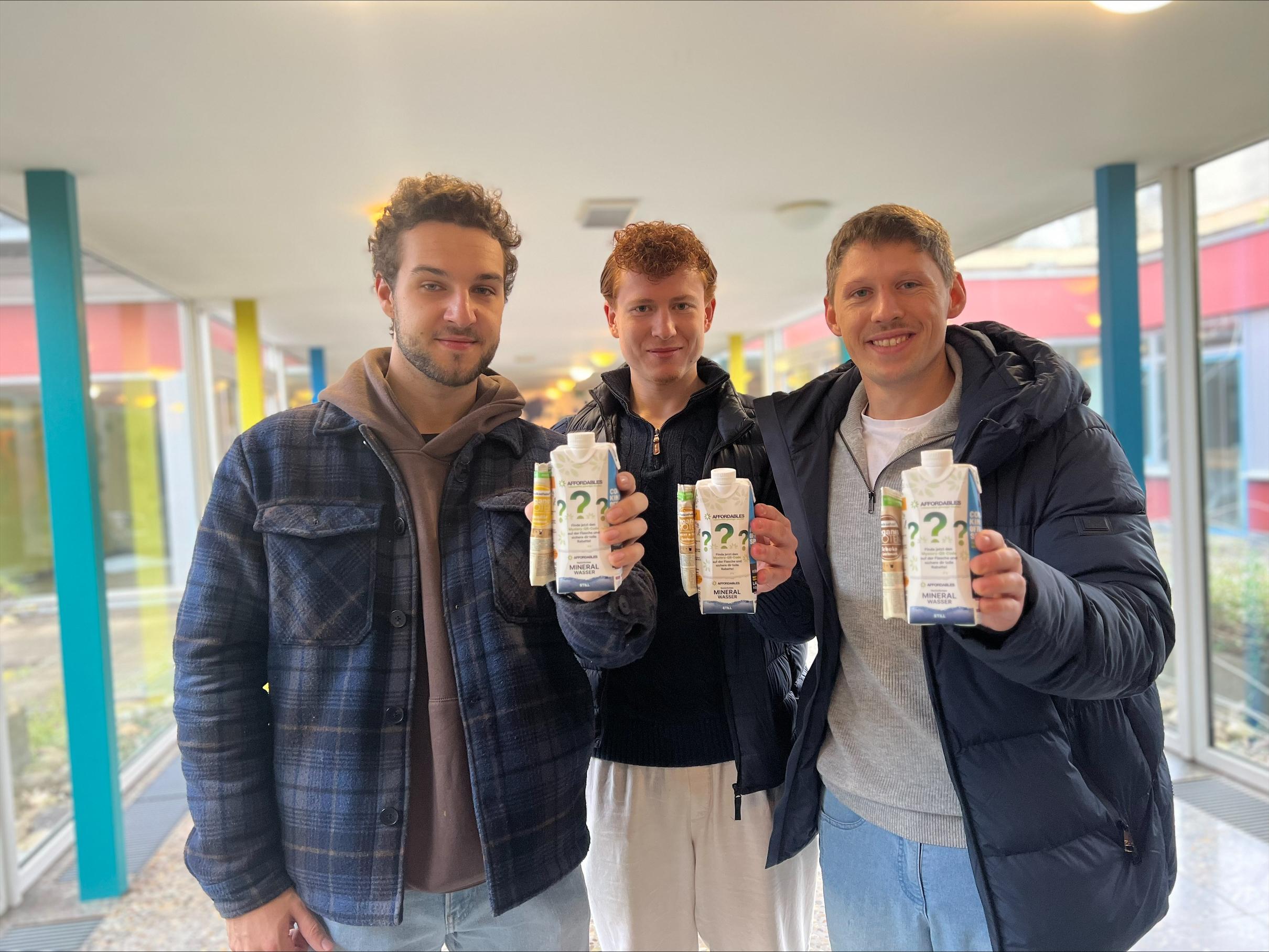 Die Startup-Mitglieder Max Wimmer, David Kossmann und Markus Hahn