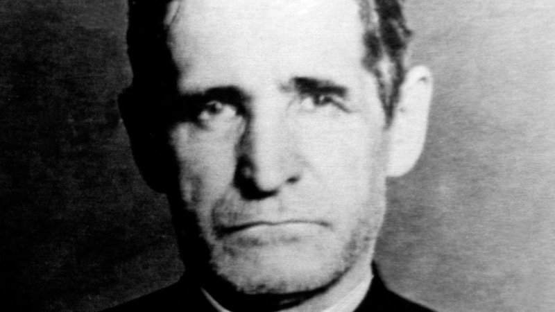 Der Jesuitenpater und Seelsorger Rupert Mayer im Jahr 1938 als Häftling in Landsberg