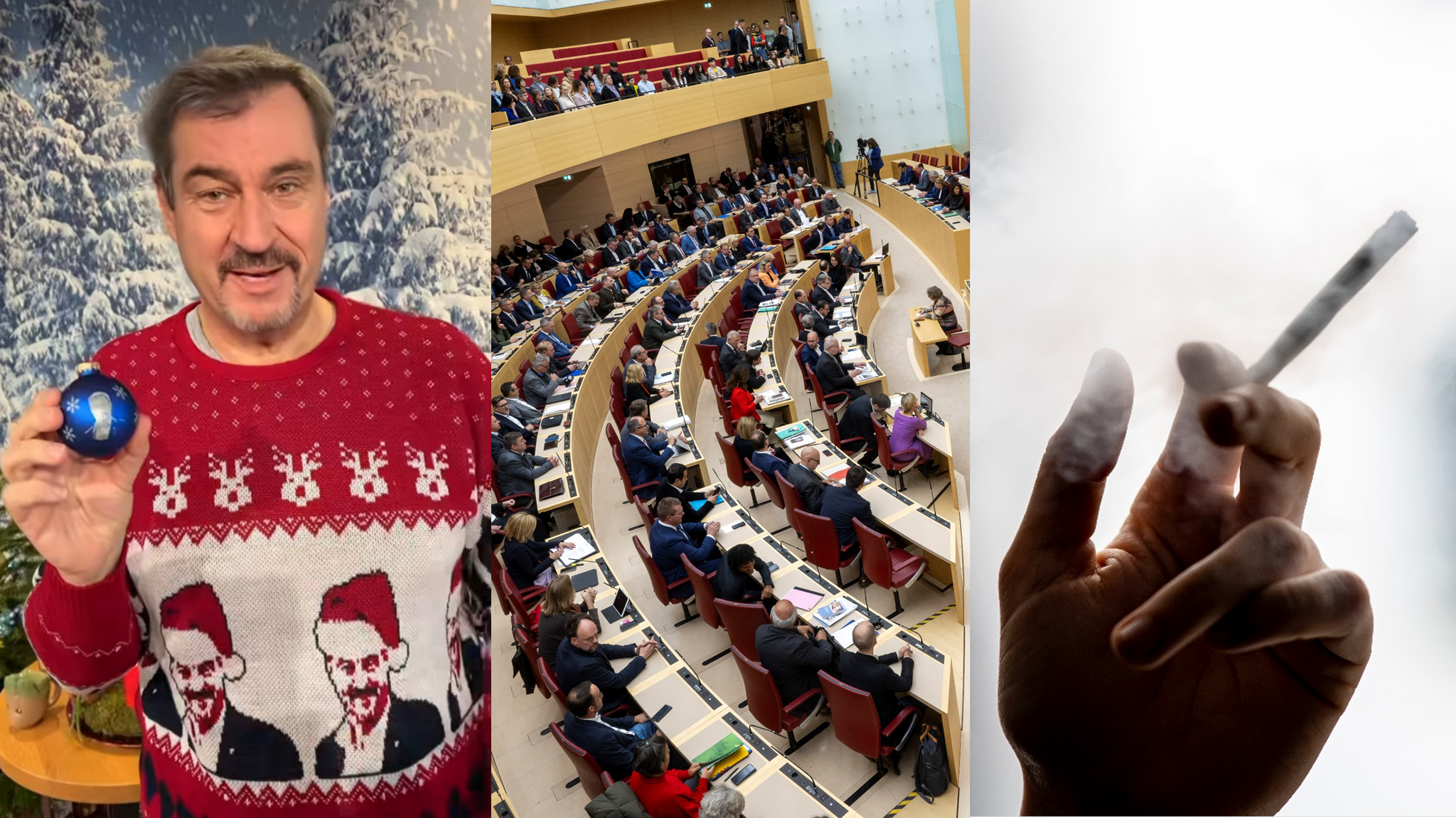 CSU-Chef Markus Söder, Bayerischer Landtag, Symbolbild Cannabis 